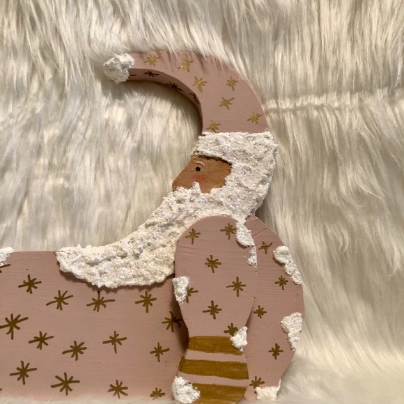Pink & Gold Primitive Santa - Picture 2 of 5